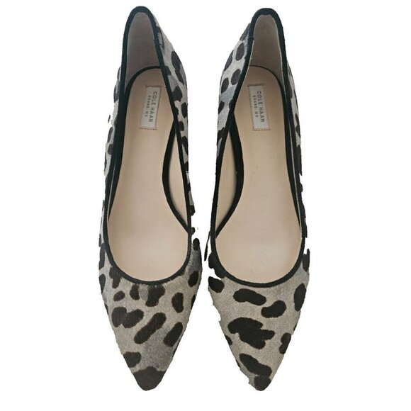 Cole Haan Leather Vesta Pump Animal Print Kitten Heel Size 6B - Picture 2 of 6